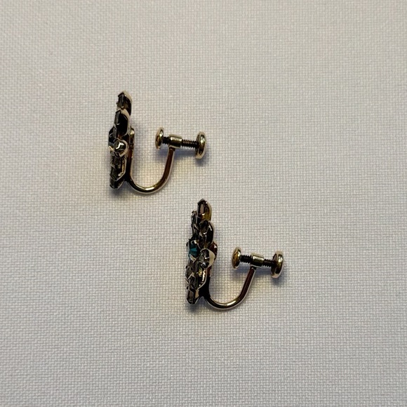 Vintage 1/20 12 Kt Gold Filled Art Deco Screwback Earrings - Picture 4 of 5
